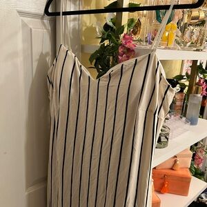 Fashion Nova Black and White Striped Top